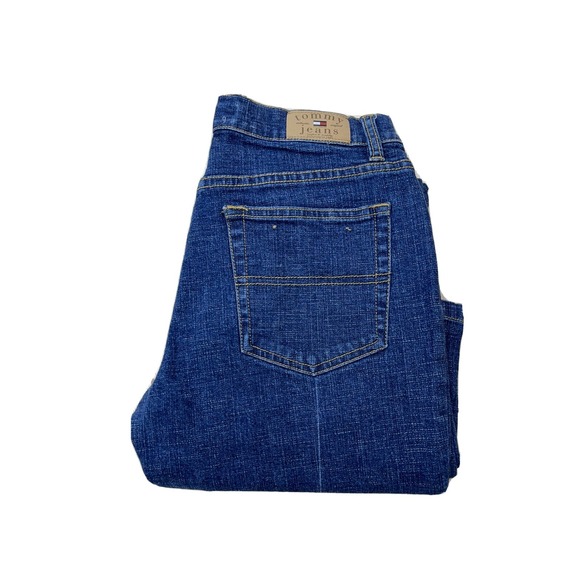 Vintage Tommy Hilfiger Low Rise Flare Jeans Women's Size 5 (27x31) Blue Denim - Picture 1 of 10